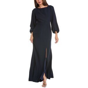 The Dessy Group Womens Dessy Collection Open Back Gown, Blue